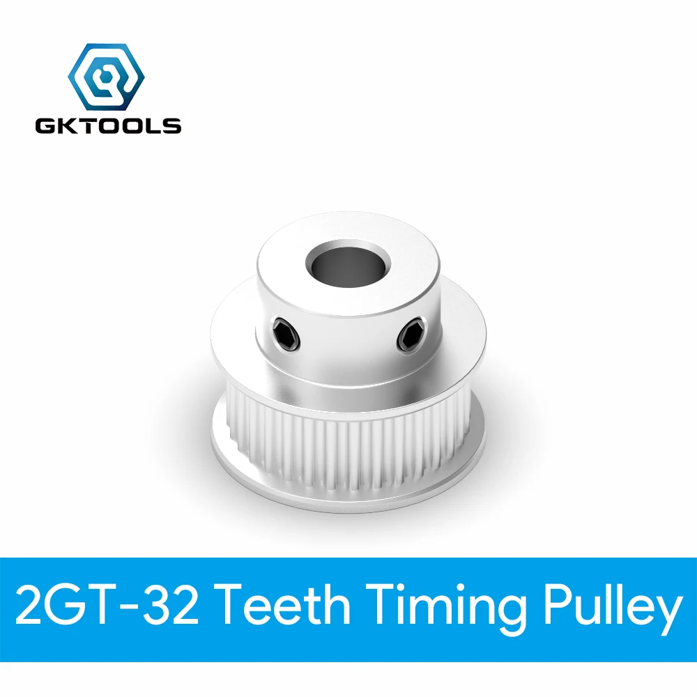 

GKTOOLS GT2 Timing Pulley 2GT 32 Tooth Teeth Bore 5/6/6.35/8/10mm Synchronous Wheels Width 6/10mm Belt 3D Printer Parts