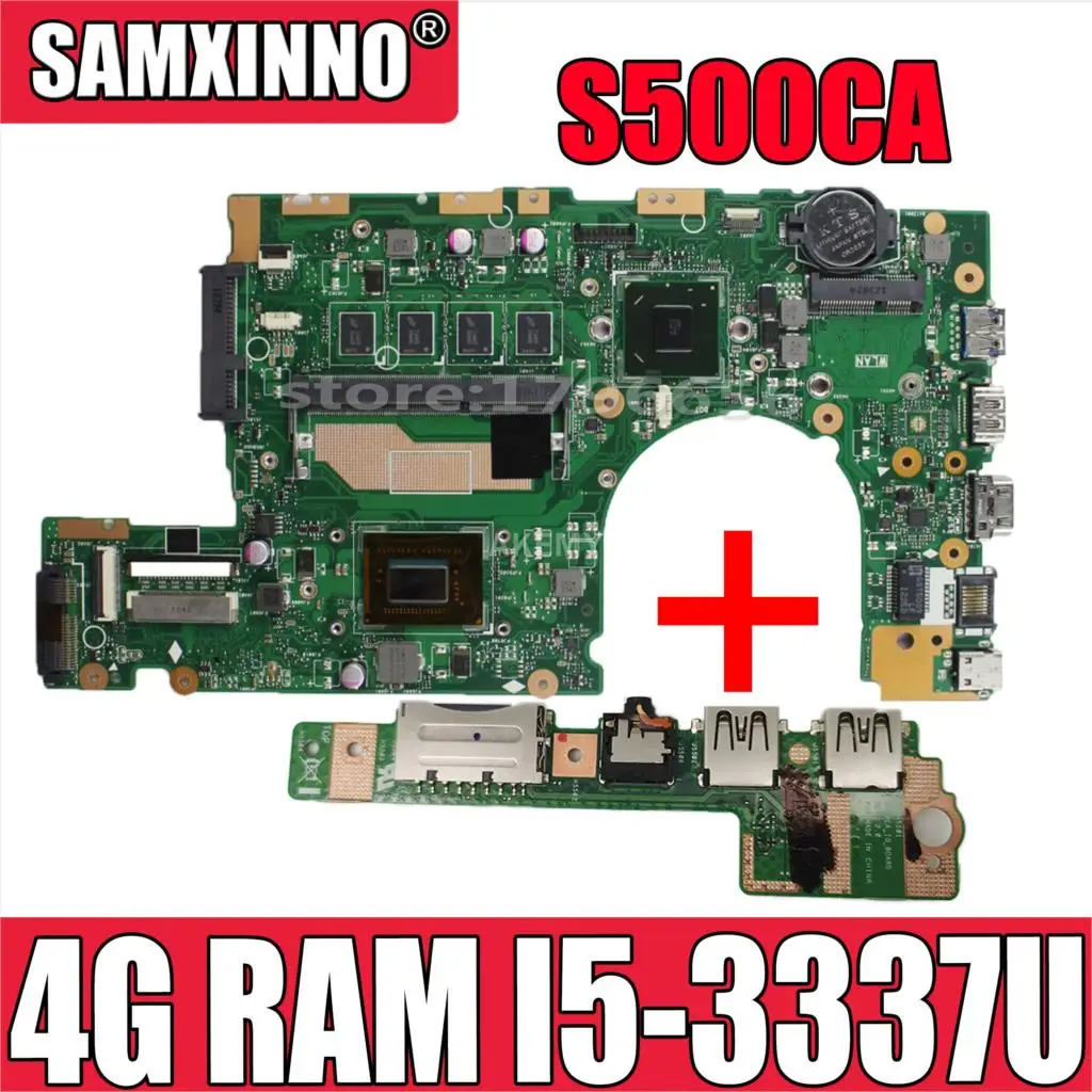 Akmey S400CA материнская плата для ноутбука Asus VivoBook S500CA S400C S500C оригинальная 4GB RAM I5 3317U