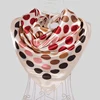BYSIFA Winter Men Women Black khaki Pink Silk Scarf 90*90cm All-Match Pollka Dot Big Square Scarves Wraps Muslim Headkerchief 1