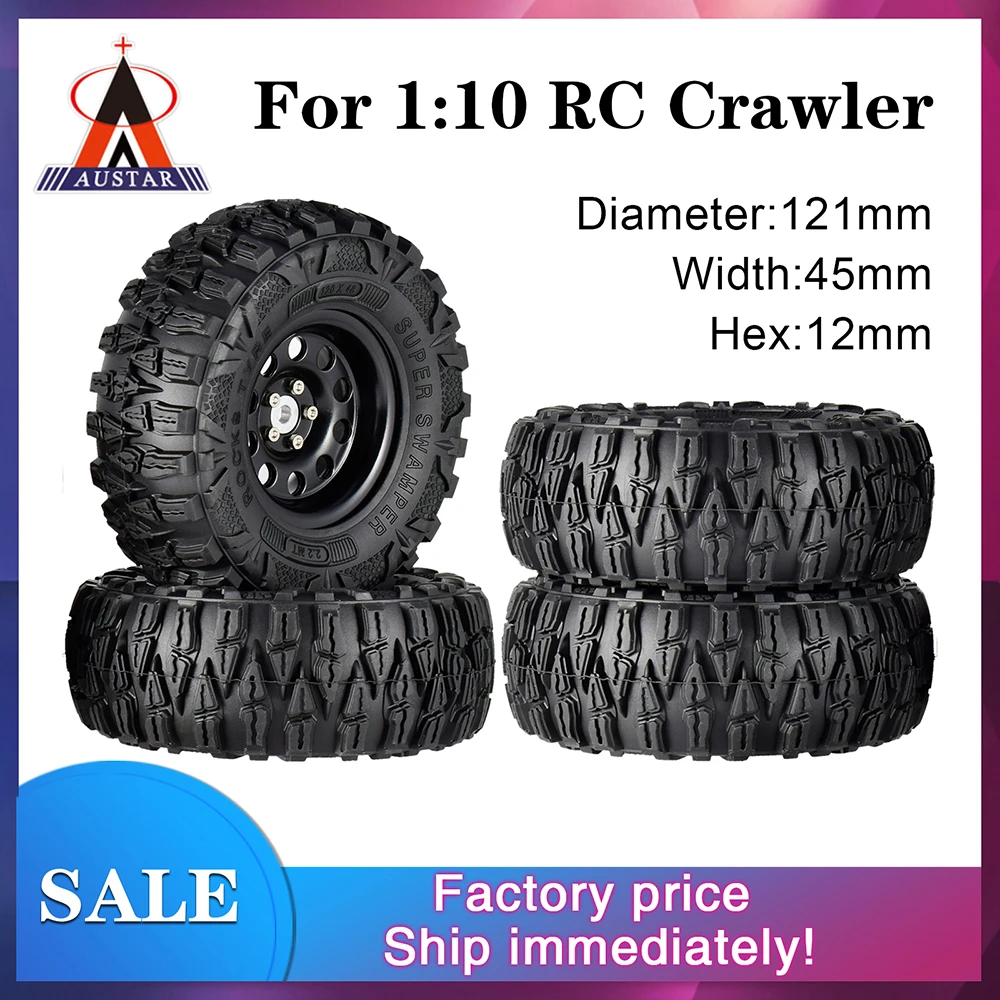 MOHERO Llantas Beadlock De 2.2 Pulgadas Para Automóvil RC Crawler A Escala 1/10, Axial Wraith TRX-4 D90, Paquete De 4 (plateado + Negro