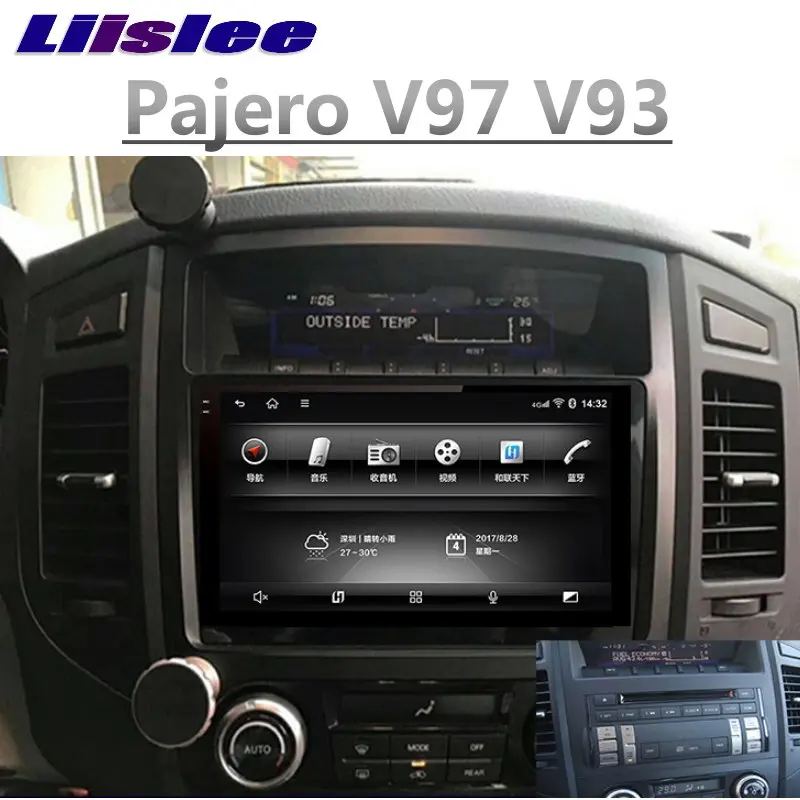 LiisLee Автомобильный мультимедийный DVD gps HiFi аудио радио 9 дюймов для Mitsubishi Pajero V97 V93 2006~ CarPlay адаптер навигация NAVI - Цвет: Pajero