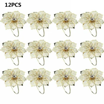 

12PCS Hotel Restaurant Special Exquisite High-End Cloth Ring Napkin Ring Mat Towel Ring Party Table Decoration Home Decor