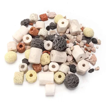 

12 in 1 Aquarium Filter Media Activated Carbon Ceramic Rings Bio Ball Filter Media with Filter Net Bag Fish Tank Filter Materiel