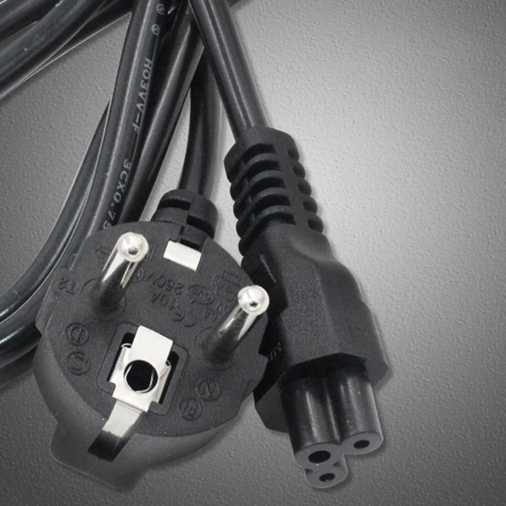 ЕС вилка Европейский AC Шнур питания евро IEC C5 удлинитель 1 5 м кабель для ноутбука