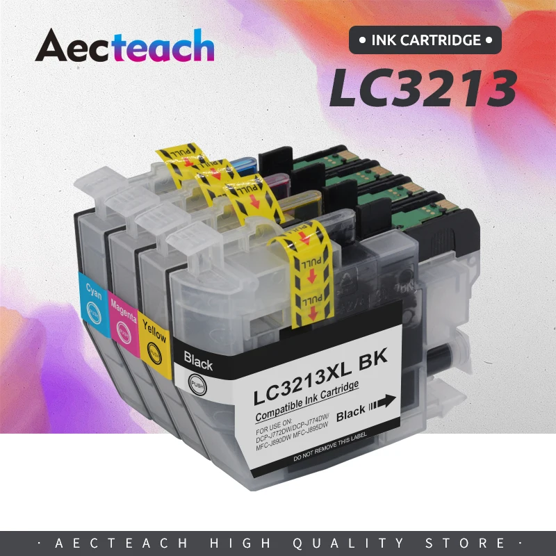 

Aecteach new Compatible Printer Ink Cartridge for Brother LC3211 LC3213 for Brother DCP-J772DW DCP-J774DW MFC-J890DW MFC-J895DW
