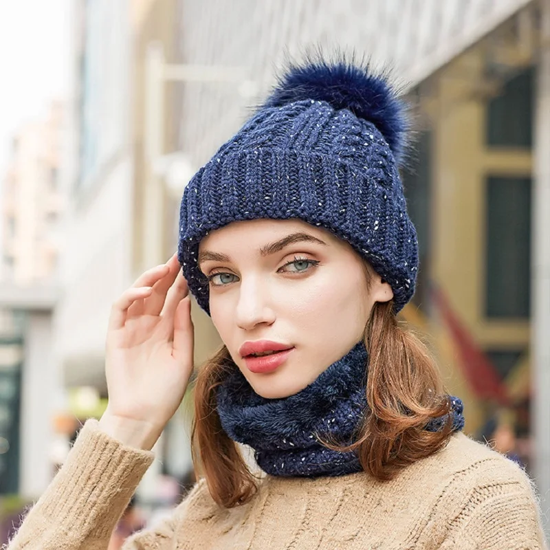 

2020 New Women Girls Beanie Hats Knitted Warm Caps for Ladies Female Autumn Winter Ear Protection Windproof Women Beanie Caps