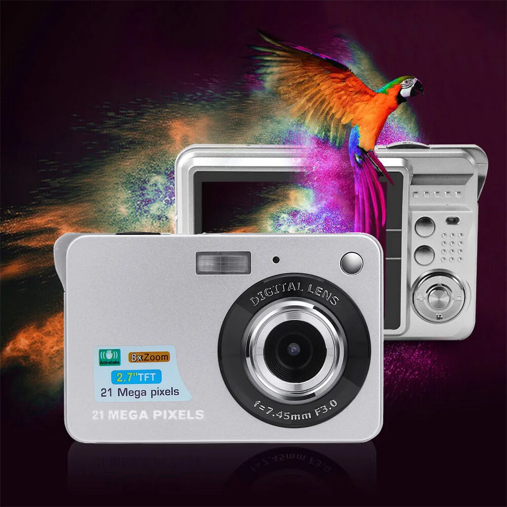 8X Digital Zoom Red 21MP 720P Waterproof Digital Camera Kids Camera 2.7HD Screen Anti-Shake Face Detection Camcorder with Camera Bag and Battery 8X Digital Zoom Red 21MP 720P Waterproof Digital Camera Kids Camera 2.7HD Screen Anti-Shake Face Detection Camcorder with Camera Bag and Battery