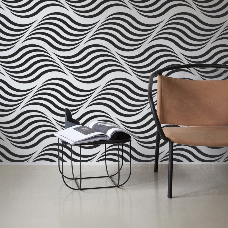 30in 60cm Stencils For Decor Template Reusable Damask Furniture Patterns Tile Flooring Niche Wall The Seeds Wave Geometric S019 afbeelding