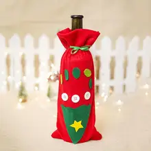 3/5 шт. фетр красное вино Чехлы бокал для шампанского карман для хранения винных бутылок Пылезащитный чехол для рождественской вечеринки Украшение стола