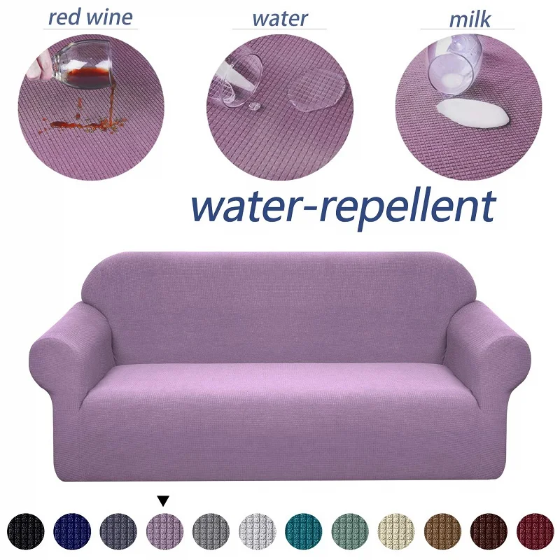 Премиум водоотталкивающий чехол для дивана с высоким растягивающимся переплетом, Супер Мягкий тканевый чехол для дивана, все включено для гостиной - Цвет: pink