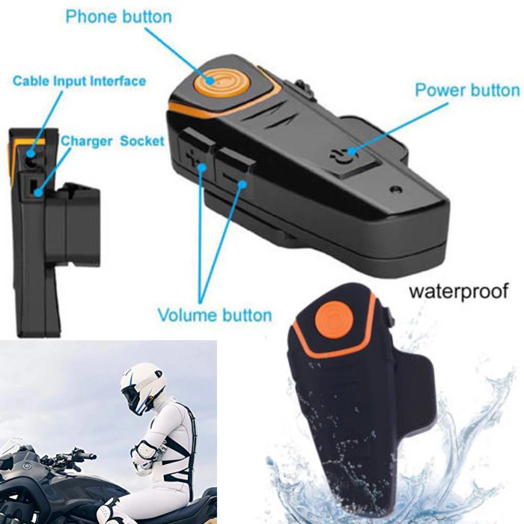  Bluetooth   Motorbike   Helmet   Headset   Speaker   Headphone   Intercom   Earphone 