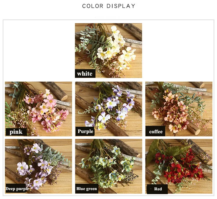 Wedding Bridal Bouquet Daisy Artificial Flower Home DIY Vase Flower Arrangement Material Wedding Road Quote Valentine's Day Gift