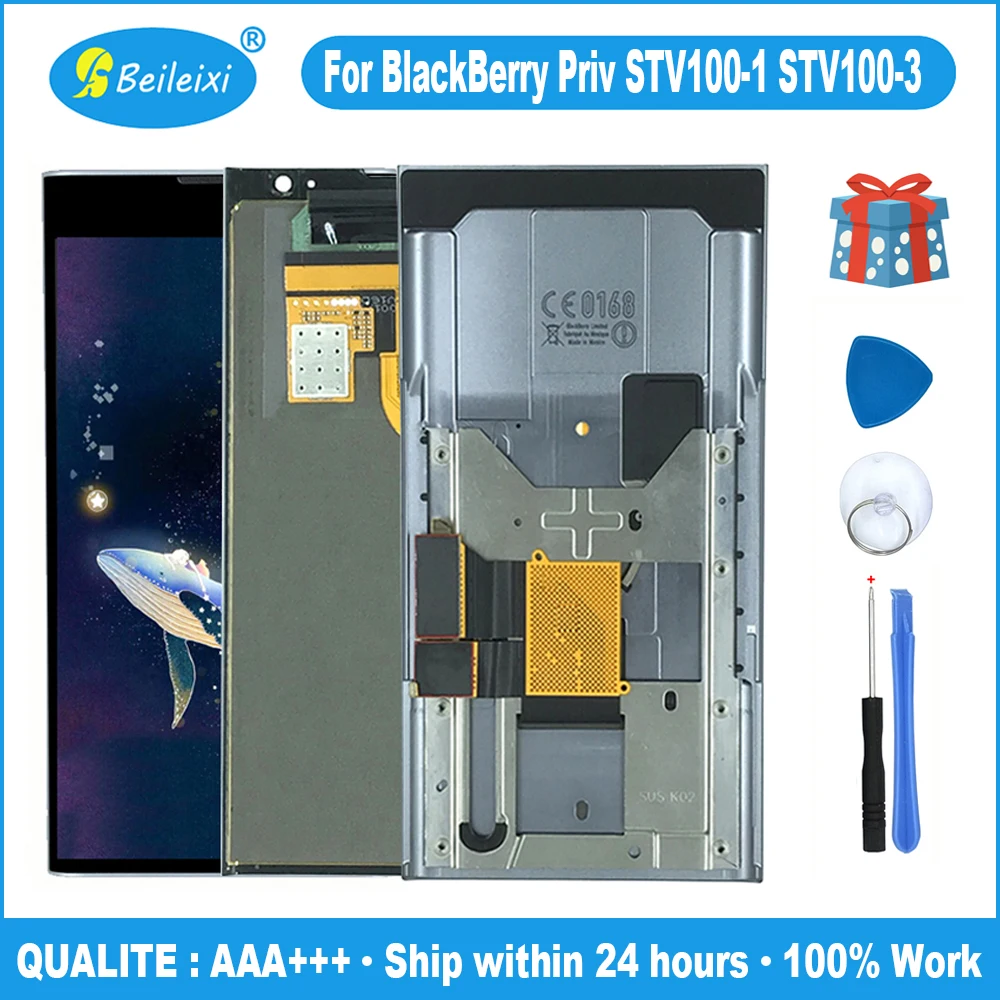 Для BlackBerry Priv STV100 1 3 4 2 ЖК дисплей сенсорная панель экран с цифровым
