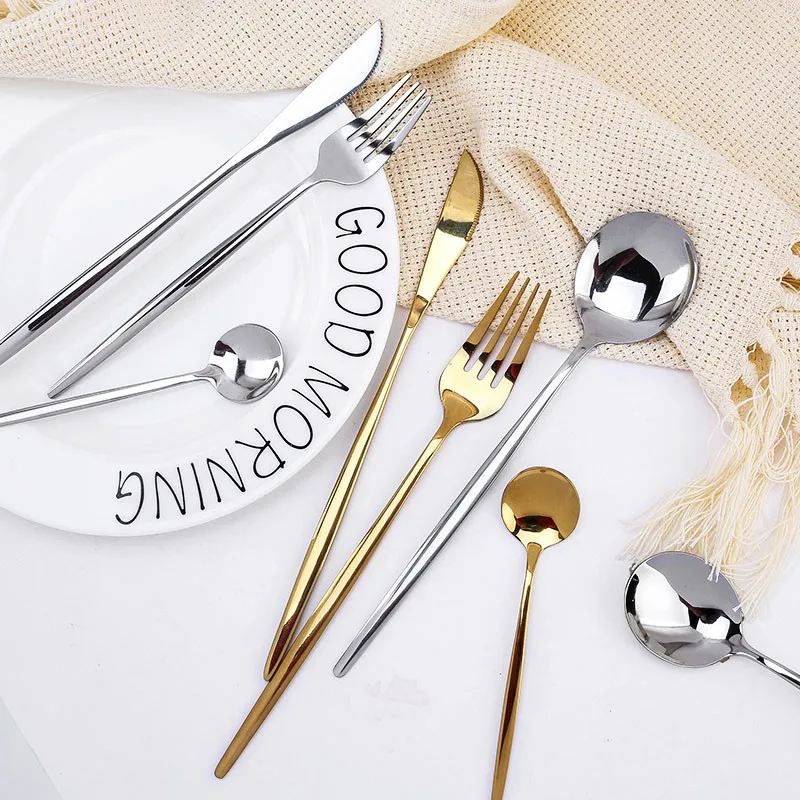 Stainless Steel Cutlery Set Spoons Forks 24 Pcs