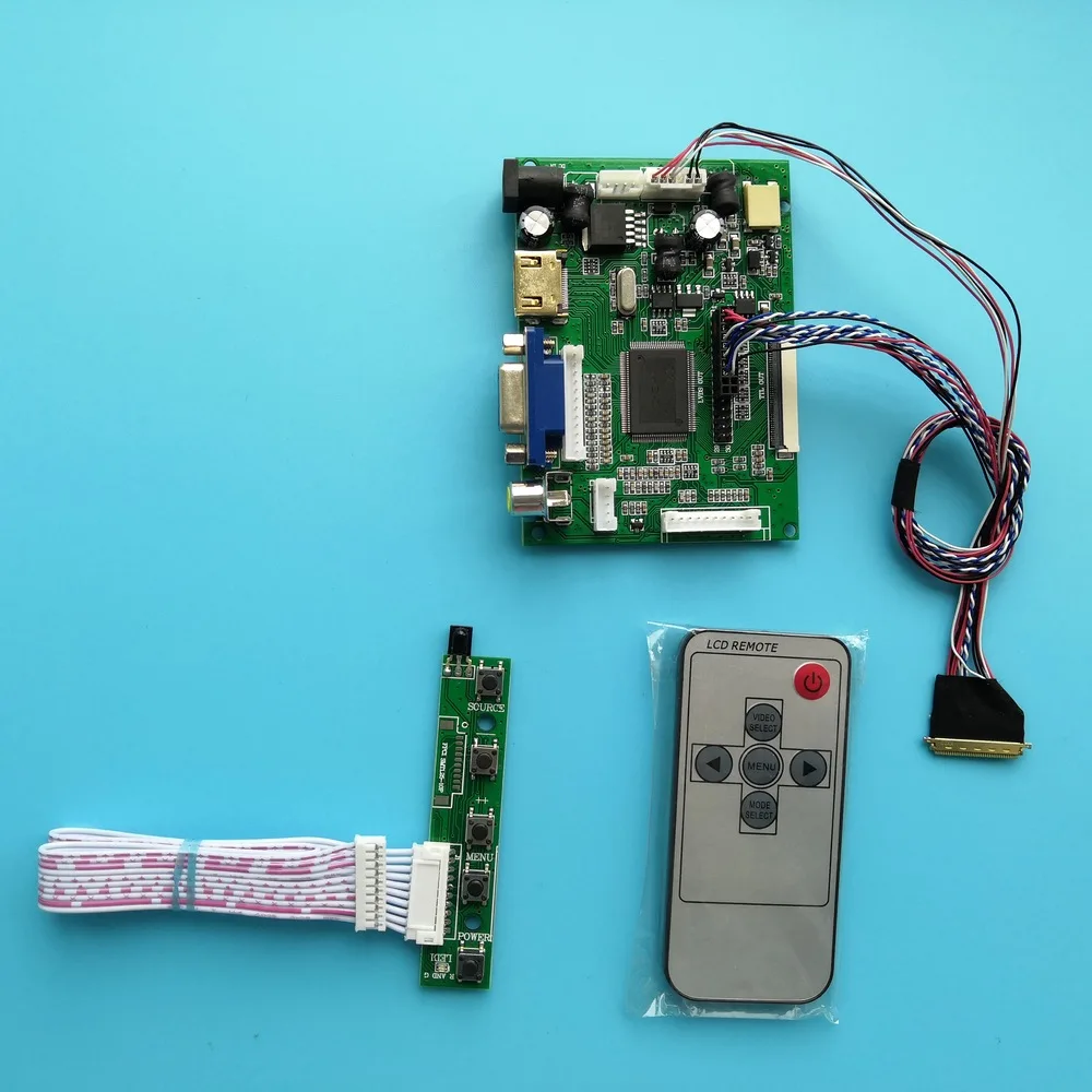For LTN156AT05 40pin 2AV LCD remote Screen LED panel 15.6" 1366×768 display HDMI VGA Controller Board kit afbeelding