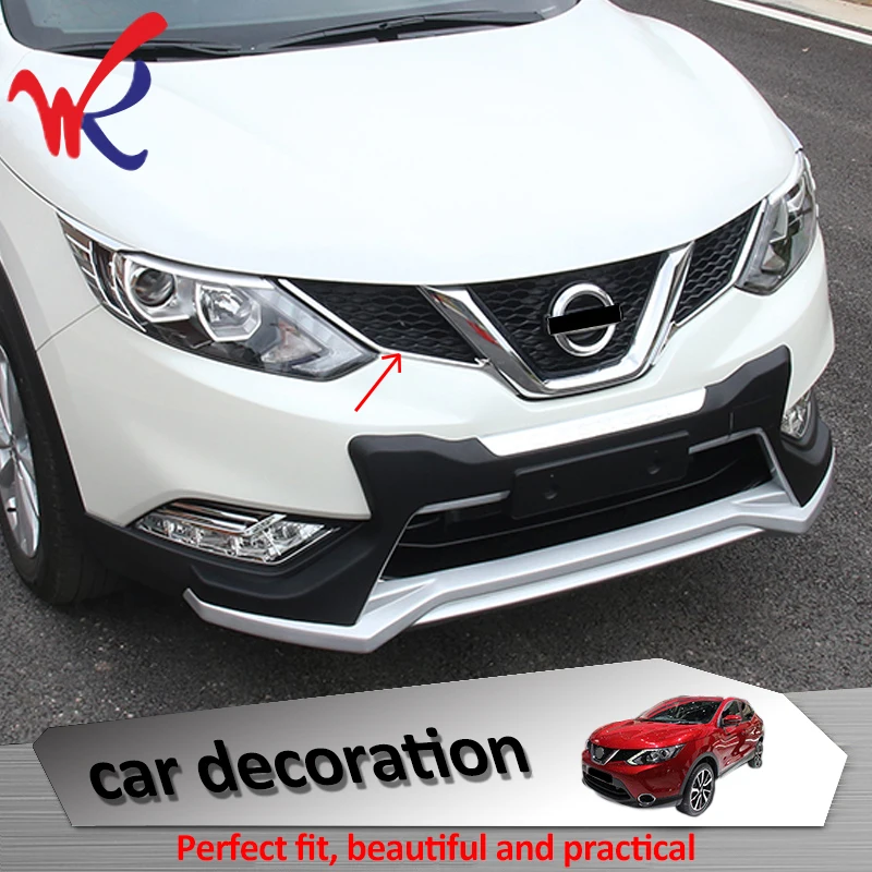 For Nissan Qashqai 20152017 Front Headlight Eyebrow Grille Trim Frame