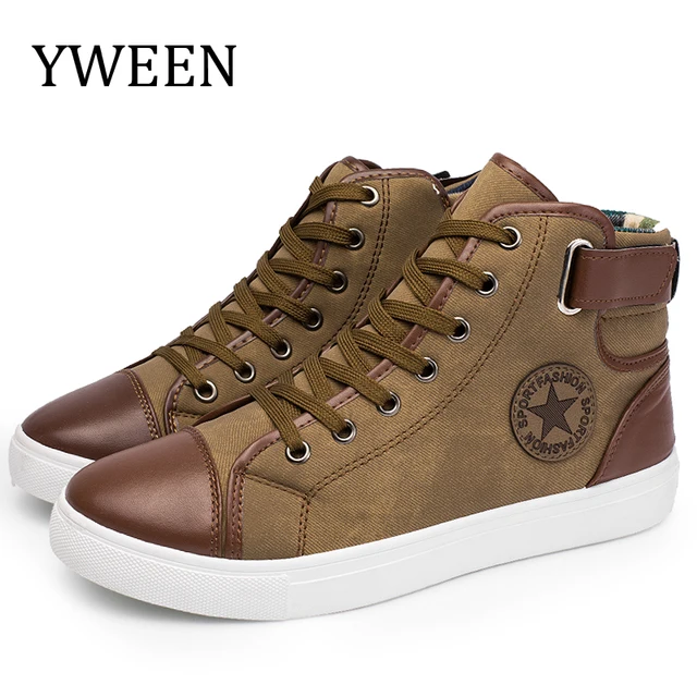 US $15.95 YWEEN Fashion Sneakers For Men Classic Lace-up High Style Spring Autumn Vulcanized Flat With Casual