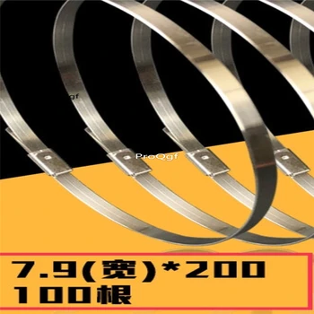 

Ngryise 100Pcs A Set 7.9mm*20cm strapping stainless steel belt