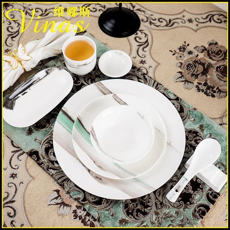 

Luxury Ceramic Steak Food Dish Nordic Style Retro Tableware Bowl Ins Dinner Plate Cup High End Dinnerware Set Mysterious