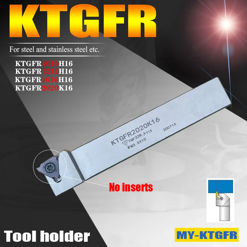 

KTGFR1212H16 KTGFR1616H16 KTGFR2020K16 turning tools triangle CNC lathe grooving cutter tools holder need insert TGF32R