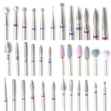 Алмазные фрезы для маникюра Набор кремниевых керамических каменных ногтей сверла набор фрезы для педикюра маникюрная машина