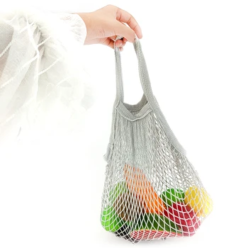 

High-strength Cotton Mesh Net String Shopping Bag multi-function net bag Reusable Foldable Fruit Storage Handbag Women Shopping