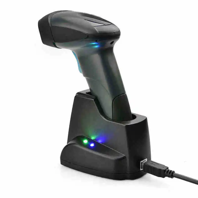 

H018 Laser Bar Code Wireless Scannig Gun with Charging Base Laser Barcode Reader Scanning Gun Supermarket Only