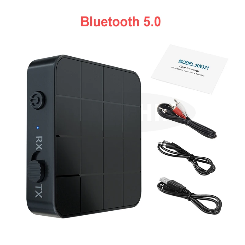 Bluetooth 5.0 Беспроводной Bluetooth адаптер для автомобиля ТВ MP3 PC аудио приемник передатчик RCA 3,5 мм 3,5 AUX Jack стерео 2в1 Bluetooth 5,0 адаптер - Комплект: Bluetooth 5.0