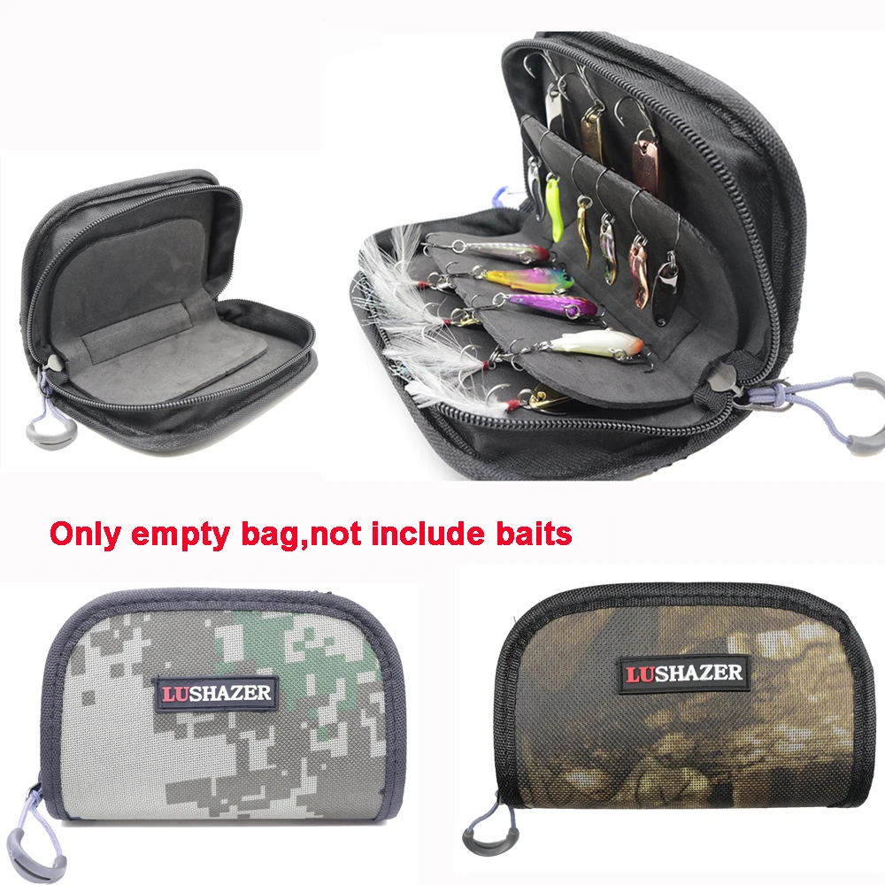 1 Pcs Fishing Lures Bag Wallet Spoon Spinner Baits Storage Case Metal Jigbait Jig Spoon Tackle Bag Outdoor Fishing Accessories