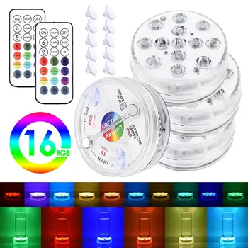 

Led Remote Controlled RGB Submersible Light Battery Operated Underwater Night Lamp Outdoor Vase Bowl Garden Party Decoration