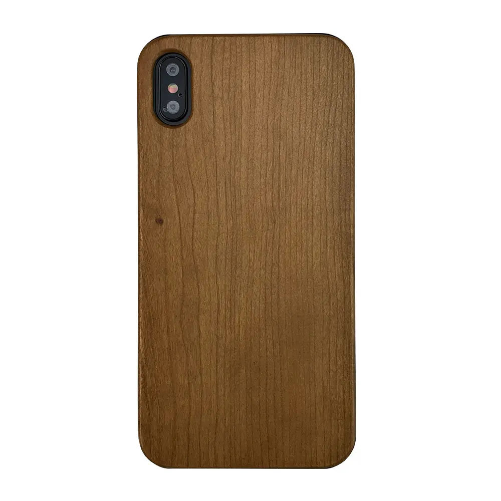 Деревянный ящик для iPhone 11 Pro Max эко бамбуковый чехол для iPhone XS Max XR X 8 7 6S 6 Plus 5S SE 5 роскошный деревянный силиконовый чехол - Цвет: Cherry Wood