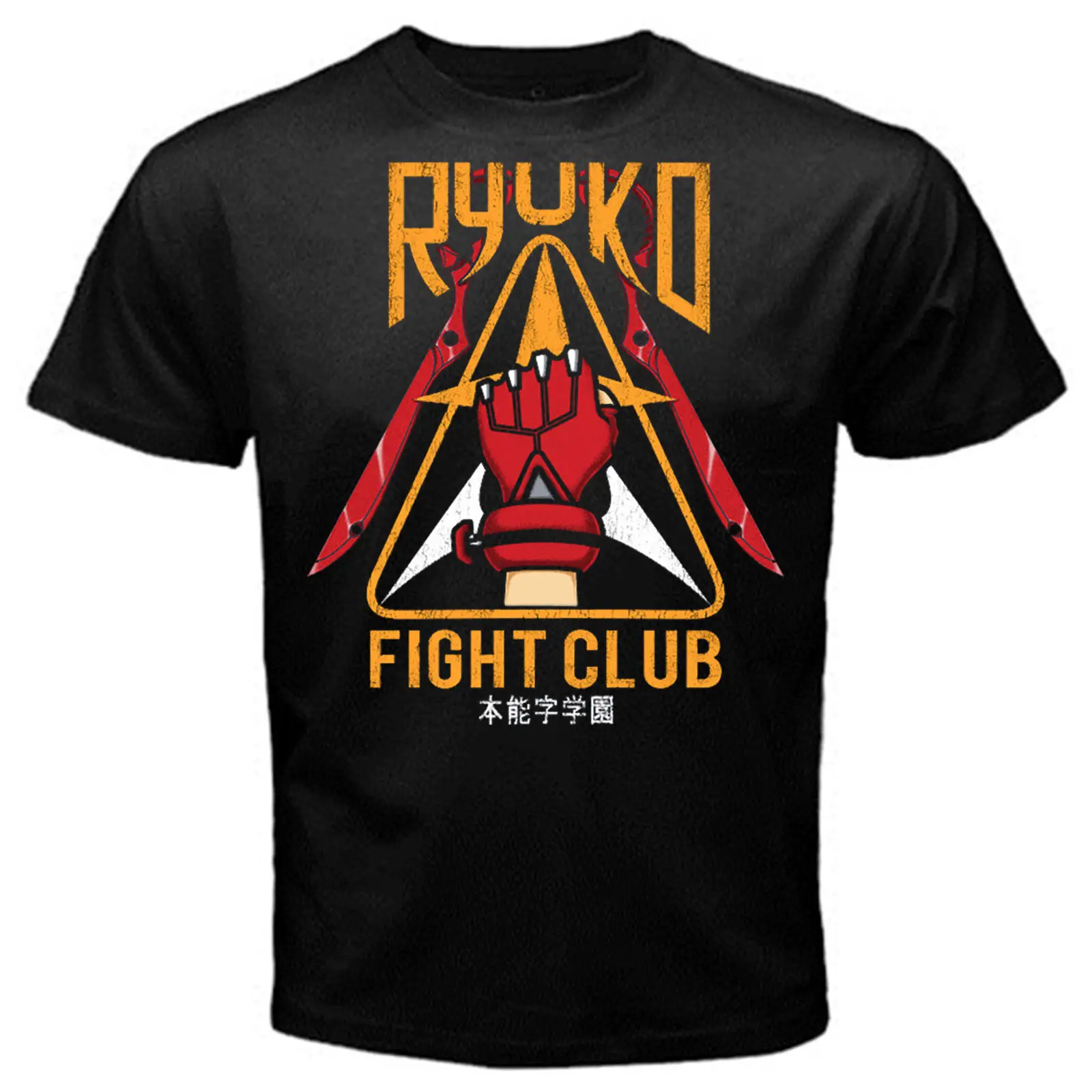 Kill La Kill Ryuko fight club Япония Аниме серия футболка Черная Базовая футболка
