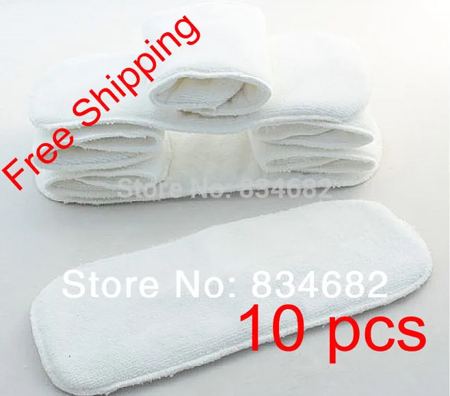 New 10 PCS Washable Microfiber Baby Cloth Diaper Nappy Liners Inserts 2 Layers  Soft Hot Nappy Liners