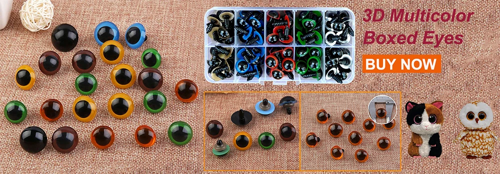 100pcs Black Plastic Doll Eyes Safety Eyes 6mm 8mm For toys Teddy Bear Stuffed Toys Snap Animal Puppet Dolls Craft Eye Amigurumi