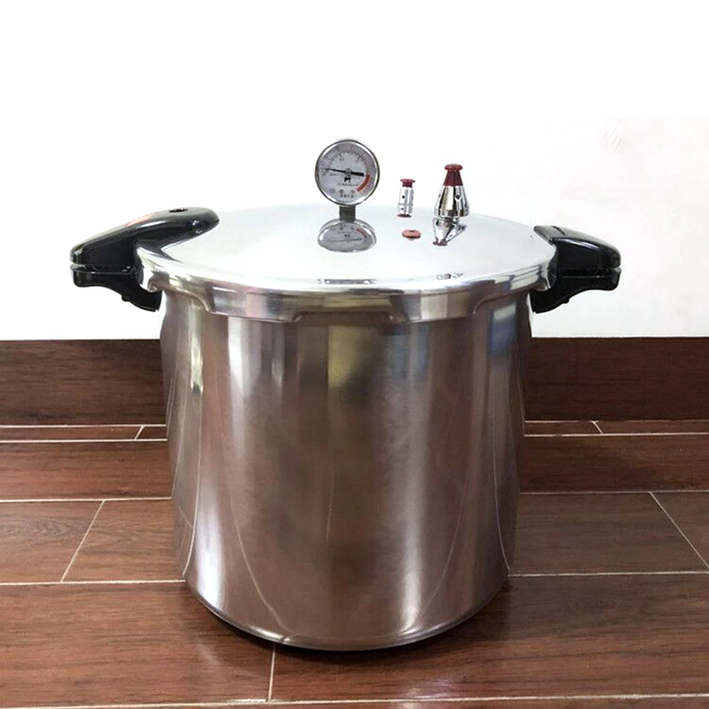 

Pressure cooker with pressure gauge steamerCommercial soup stew pot kitchen cookware cooking pot gas stove cooker chef hotel