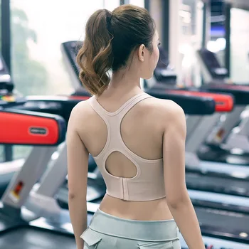 

New Style Adjustable Shock-resistant Push up Running Sports Underwear Hollow out Beauty Back Sports Brassiere Large