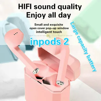 

New upgraded inpods 2 TWS colorful wireless mini bluetooth earbuds wireless headset stereo portable sports bluetooth headset 5.0