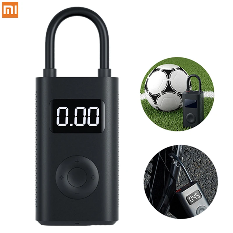 

Original Xiaomi Mijia Portable Smart Digital Tire Pressure Detection Electric Inflator Pump For Bike Motorcycle Car Football