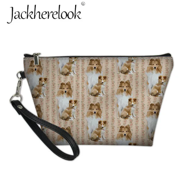 Jackherelook Милые Собака головоломки Для женщин Neceser Make up Чехол переносной косметички для Женская животный принт туалетные принадлежности, мытье чехол - Цвет: HMM050Z8