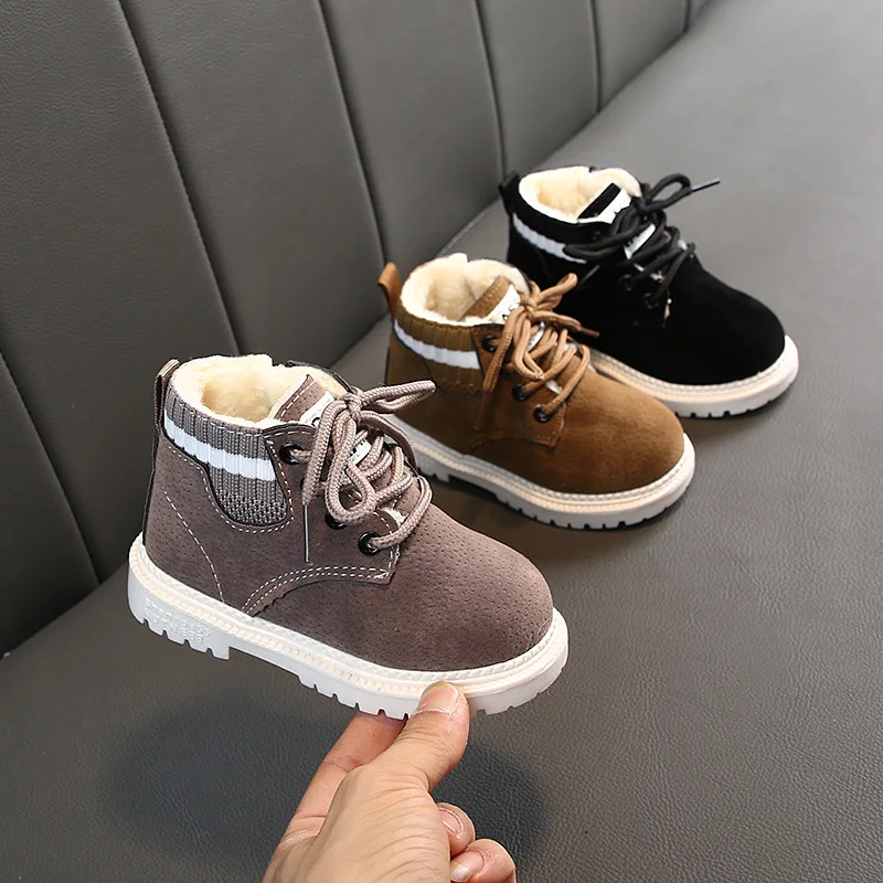 Baby Girls Boys Winter Martin Boots Infant Toddler Plush Boots  Soft bottom Non-slip Child Kids Outdoor Cotton shoes