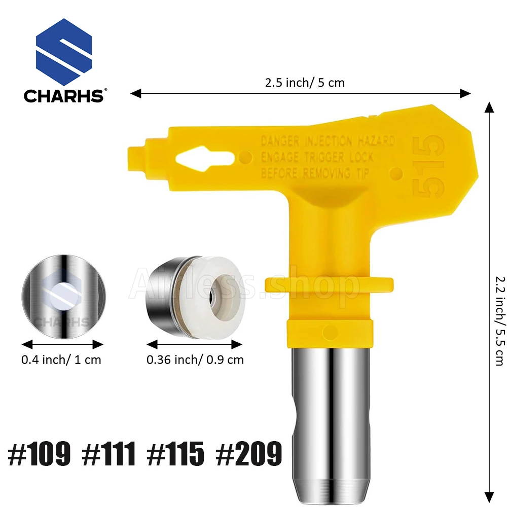 1, 2, 3 Series Airless Sprayer Tips 109/211/313 yellow nozzle for Airless Paint Guns and Airless Sprayer Spraying Machine Parts