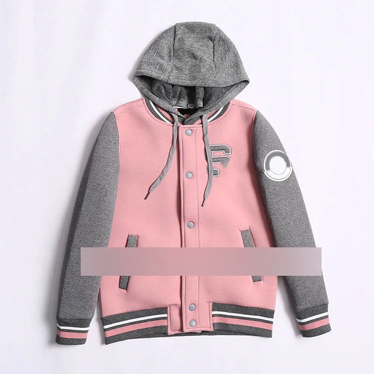 

B3001 COUPLE'S More Love! Air Layer Mixed Colors Hooded Baseball Uniform Coat