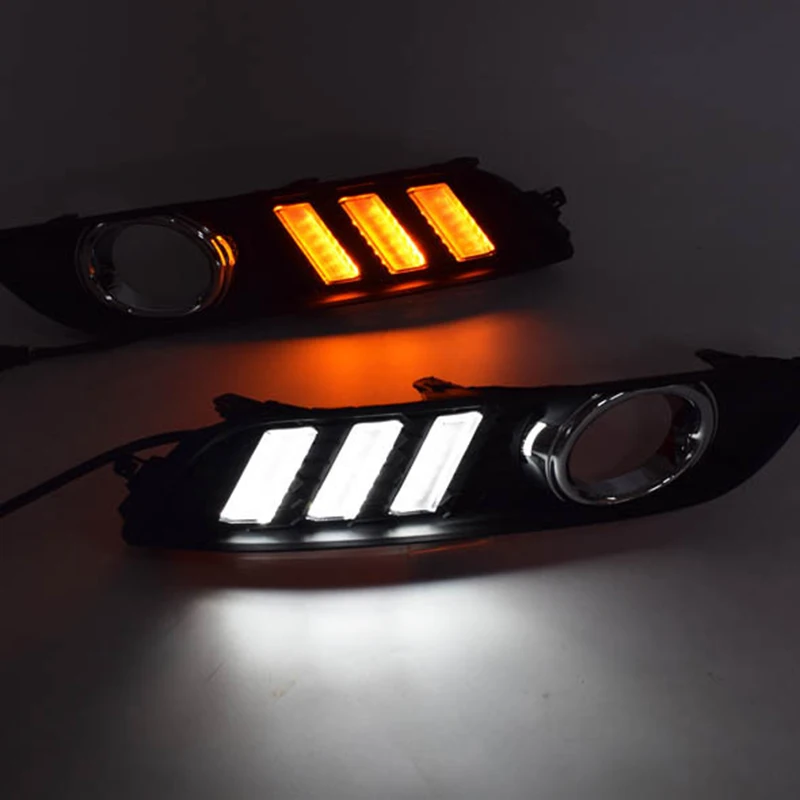 

Car LED DRL Daytime Running Lights White Fog head light lamp Cover for Nissan Sylphy Sentra 2013 2014 2015 2016