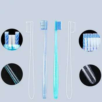 

2Pcs/Set Adult Orthodontic Toothbrush U A Soft Trim Bristles Head for Braces Deep Cleaning Dental Teeth Whitening Oral Care 896D