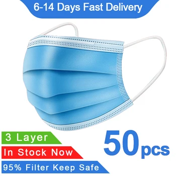 

Fast delivery Disposable Mask Keep Safe Face Masks 3 Layer Filter Anti-virus Anti flu Dust Non woven Mouth Masks 20 50 100 Pcs