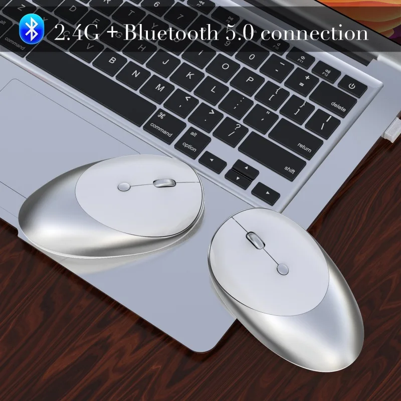 Bluetooth 5,0/3,0, беспроводная мышь, три режима, Bluetooth, USB, беспроводная мышь, бесшумные мыши для ноутбука, Mac, перезаряжаемая мышь
