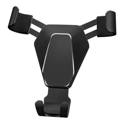 Подставка для смартфонов voiture кронштейн Металлический регулируемый держатель телефона автомобильный гравитационный привод porte телефон voiture поддержка - Цвет: black