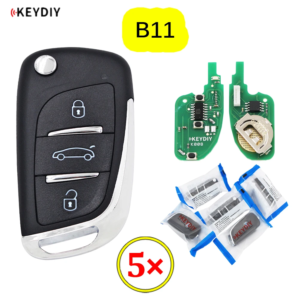 Универсальный пульт дистанционного управления KD 5 шт./лот KEYDIY B series B11 с 3 кнопками