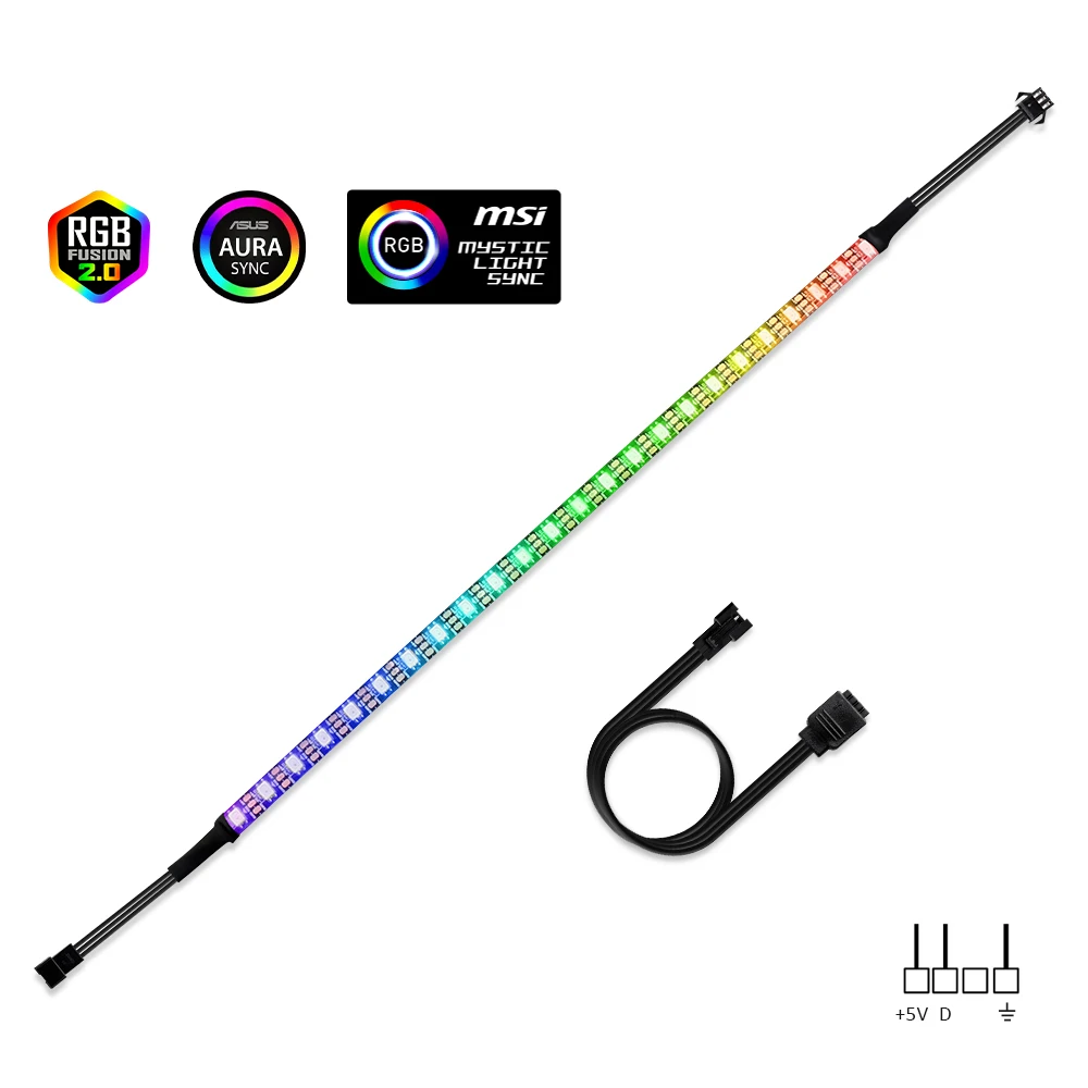 Цифровой светильник WS2812b для ПК ASUS Aura SYNC MSI мистический RGB 3 pin 5V ADD Header на