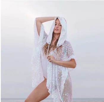

1 PC New Popular Sequin Mermaid Fashion Hat Reflective Fish Scale Reflective Hood Cosplay Mermaid Props European and American